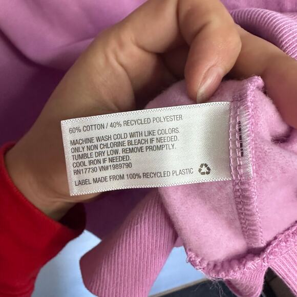 Womans Colsie fleece pink lounge crewneck sweatshirt size XL - Picture 6 of 6